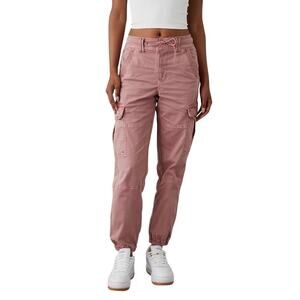 American Eagle Super High Rise Baggy Cargo Jogger Size XS Short Mauve